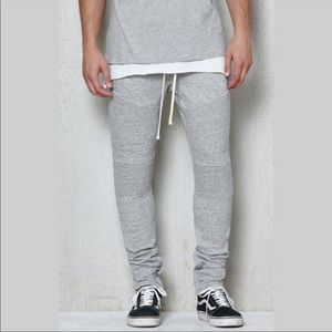 PacSun Gray Moto Detail Joggers, Size M